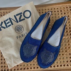 New Kenzo Tiger logo Suede Espadrille‎ Sz36